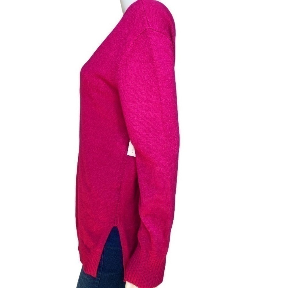 ANTHROPOLOGIE V Neck Sweater Pink Size Small - Picture 3 of 5